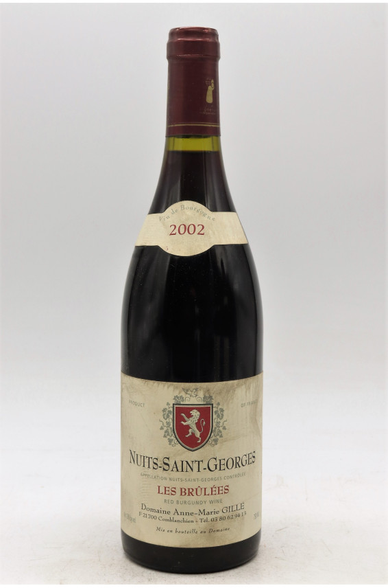 Anne Marie Gille Nuits Saint Georges Les Brûlées 2002