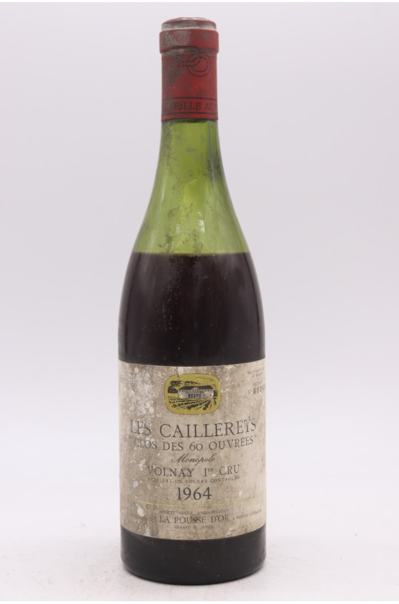 La Pousse d'Or Volnay 1er cru Les Caillerets Clos des 60 Ouvrées Monopole 1964 - PROMO -50% !