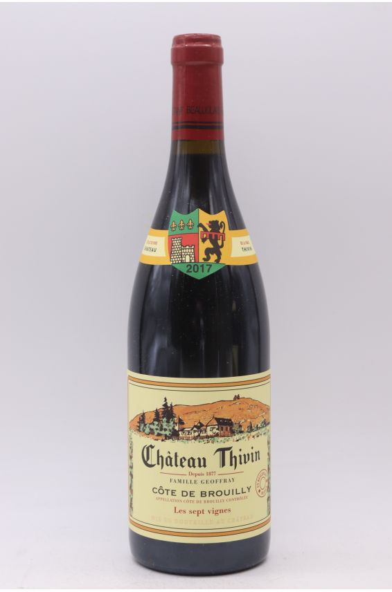 Château Thivin Côte de Brouilly Les Sept Vignes 2017