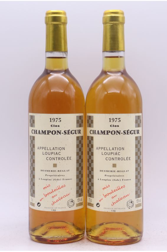 Desmerie Reglat Loupiac Clos Champon Ségur 1975