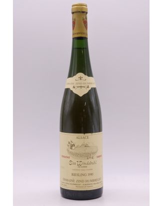 Zind Humbrecht Alsace Riesling Clos Windsbuhl Vendandes Tardives 1990