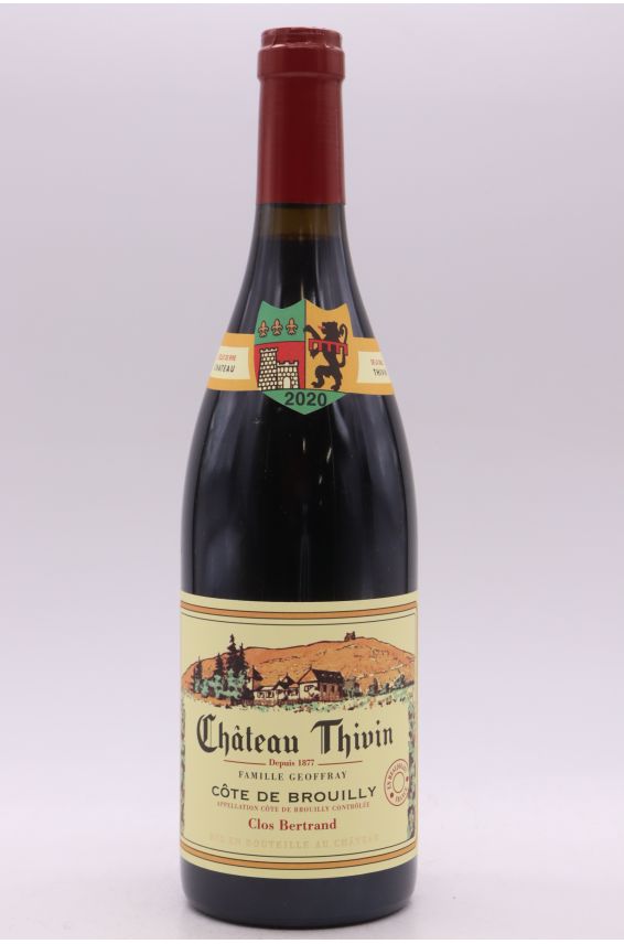 Château Thivin Côte de Brouilly Clos Bertrand 2020