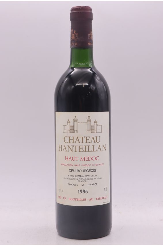 Château Hanteillan cru Bourgeois 1986 - PROMO -5% !