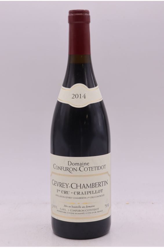 Confuron Cotetidot Gevrey Chambertin 1er cru Craipillot 2014