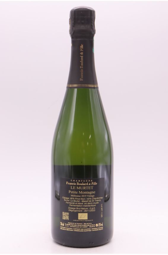 Françis Boulard & Fille Le Murtet Petit Montagne Brut Nature 2019