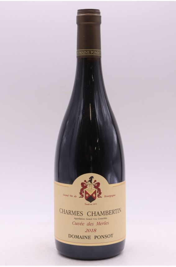 Ponsot Charmes Chambertin Cuvée des Merles 2018