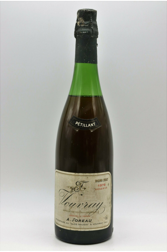 Foreau Vouvray Pétillant Réserve Demi Sec 1976