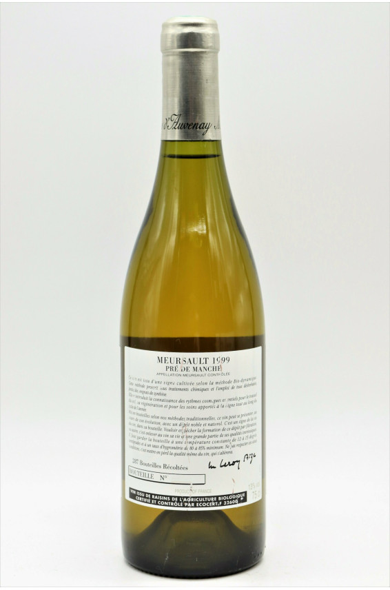 Domaine D'auvenay Meursault Pré de Manche 1999